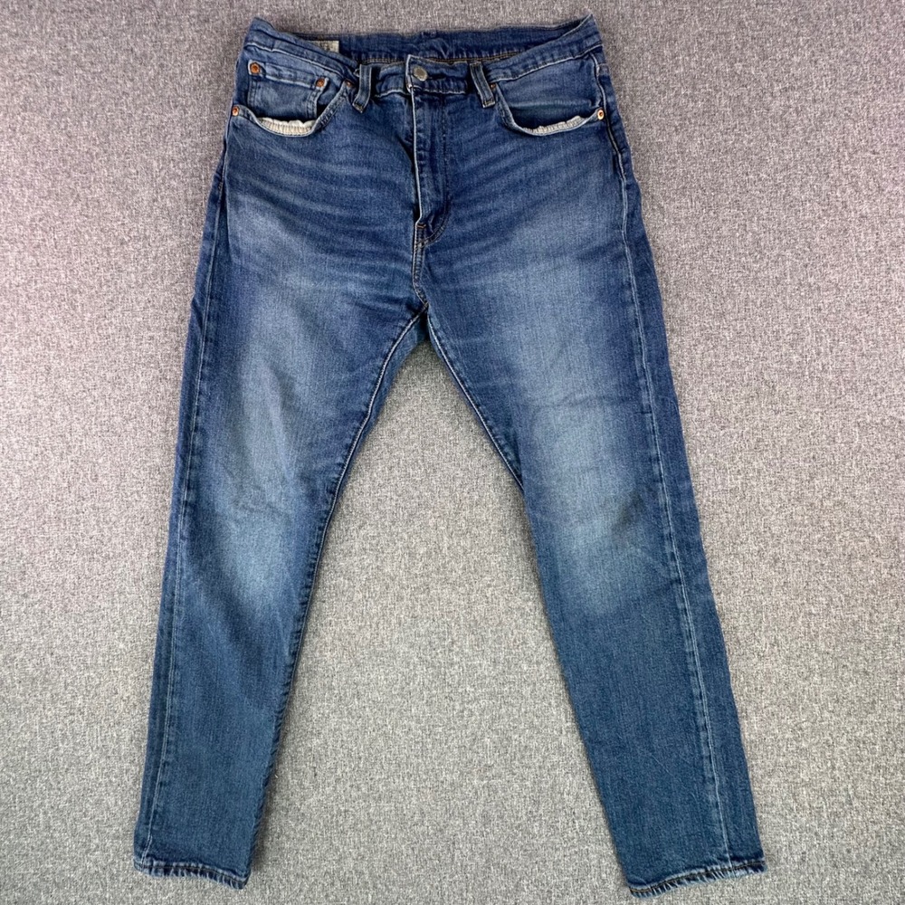 Levis Jeans Mens 33x30 512 Slim Taper Blue Stretch WaterLess Denim